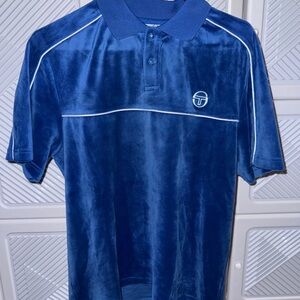 Sergio Tacchini Navy Polo Shirt with White Accents